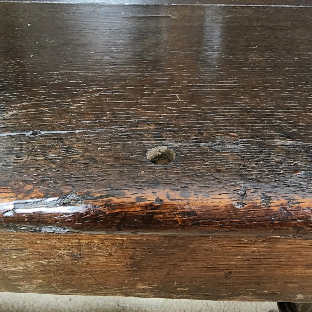 Antique Oak Settle – 18th Century View XII
