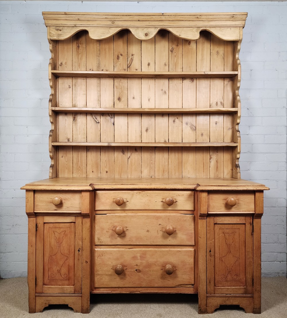 Antique Pine Kitchen Dresser - Mid Victorian Circa 1860 View XV