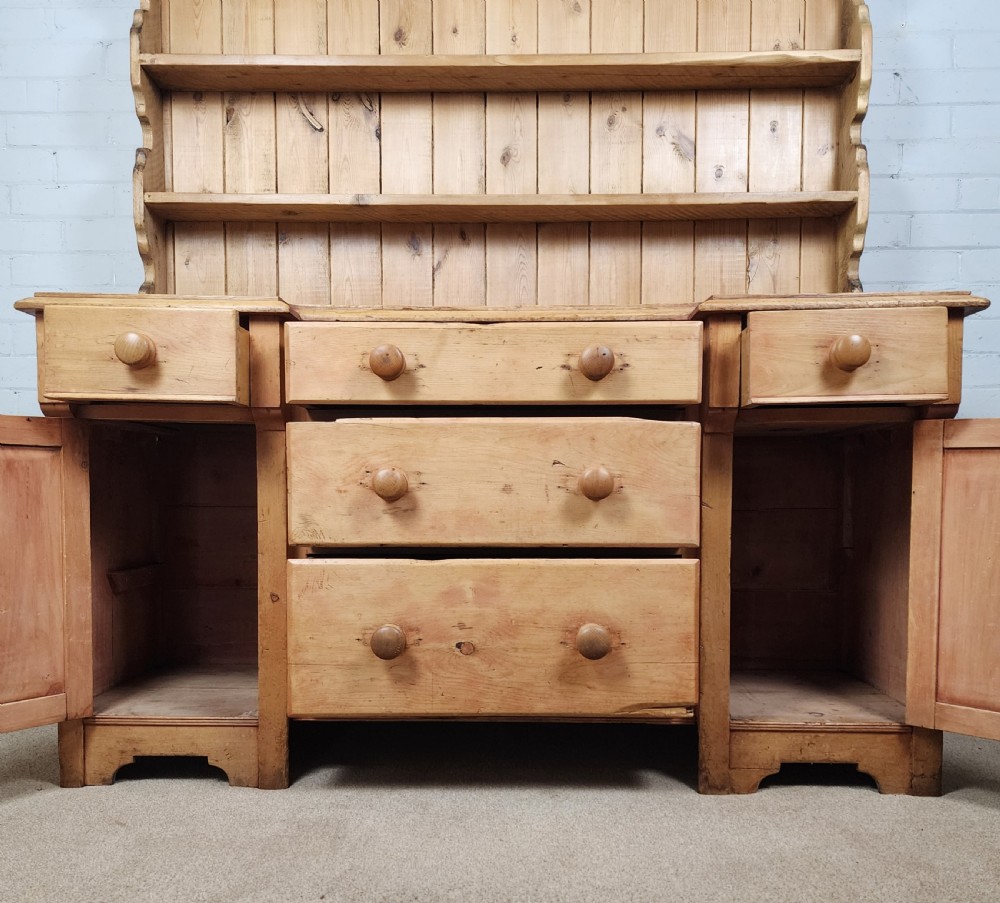 Antique Pine Kitchen Dresser - Mid Victorian Circa 1860 View VIII