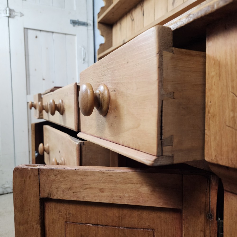 Antique Pine Kitchen Dresser - Mid Victorian Circa 1860 View IX