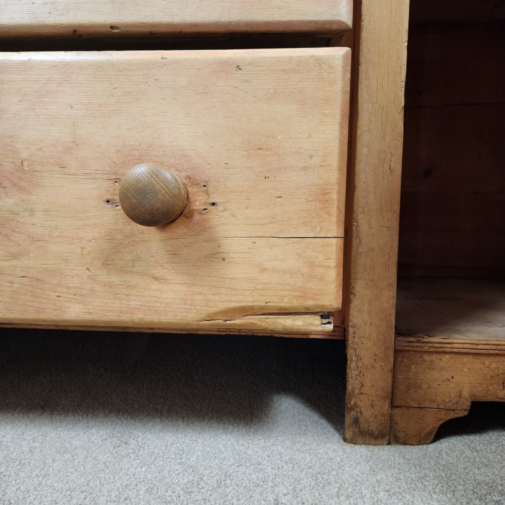 Antique Pine Kitchen Dresser - Mid Victorian Circa 1860 View X