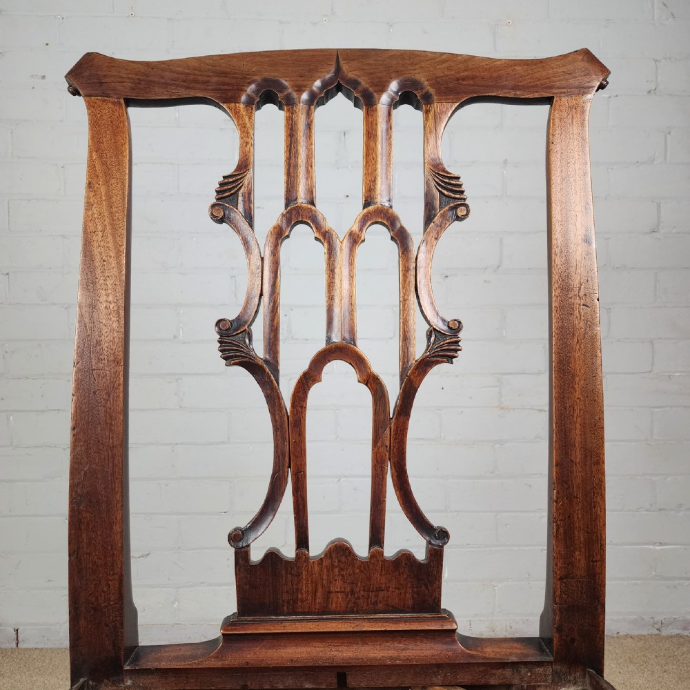 Antique Mahogany Dining Chairs – Late 18th C. Chippendale Style View VIII