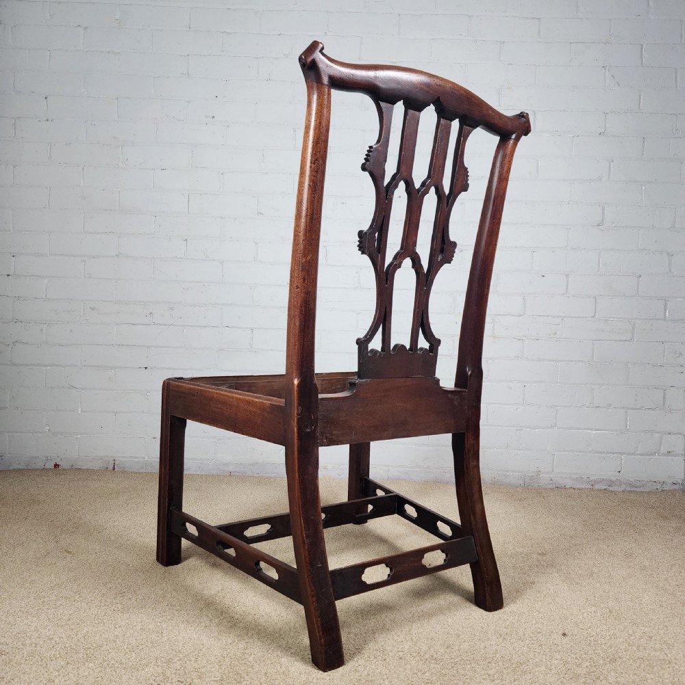 Antique Mahogany Dining Chairs – Late 18th C. Chippendale Style View IX