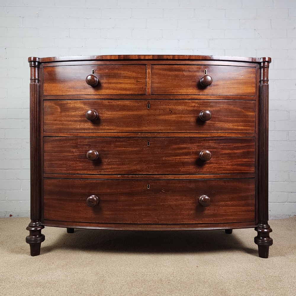 Regency Mahogany Bowfront Chest of Drawers