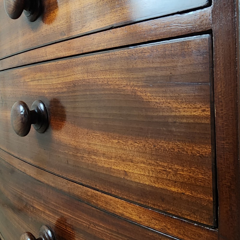 Regency Mahogany Bowfront Chest of Drawers View VI