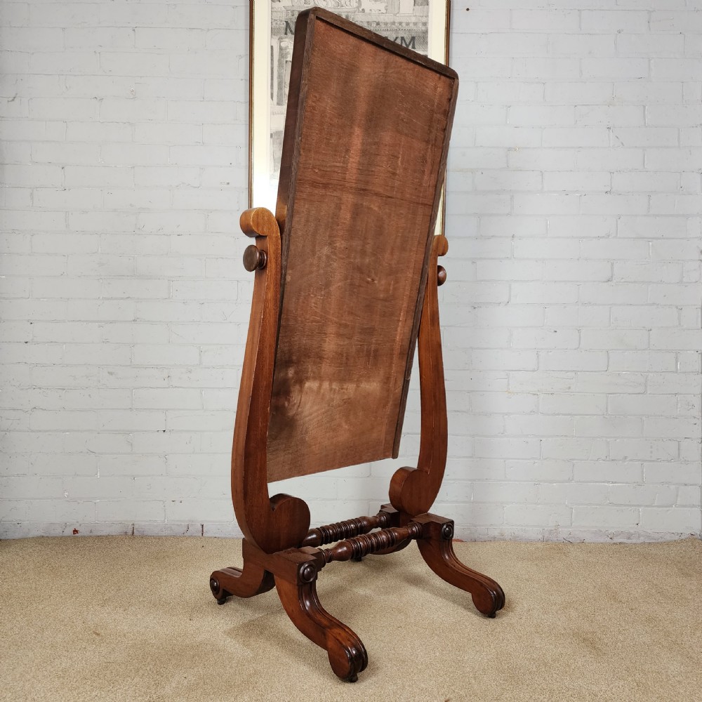 Mahogany Cheval Mirror - William IV Period (1830 - 1837) View VI