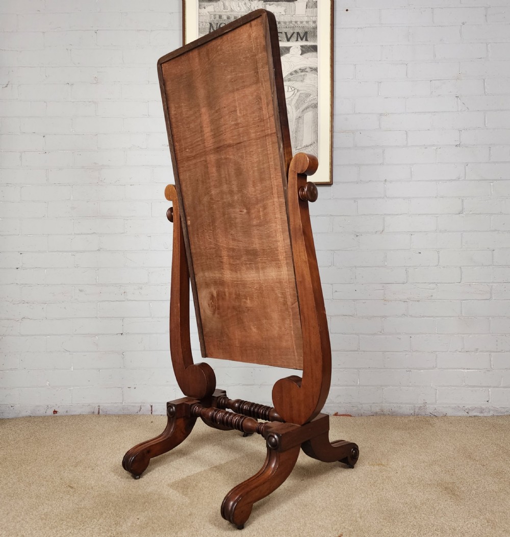 Mahogany Cheval Mirror - William IV Period (1830 - 1837) View VII