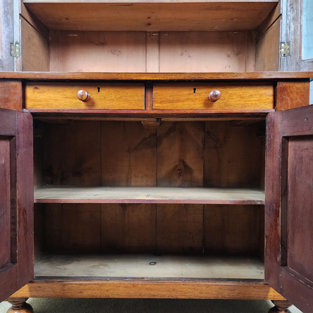 Antique Mahogany Bookcase Cupboard - Continental 19th Century View V