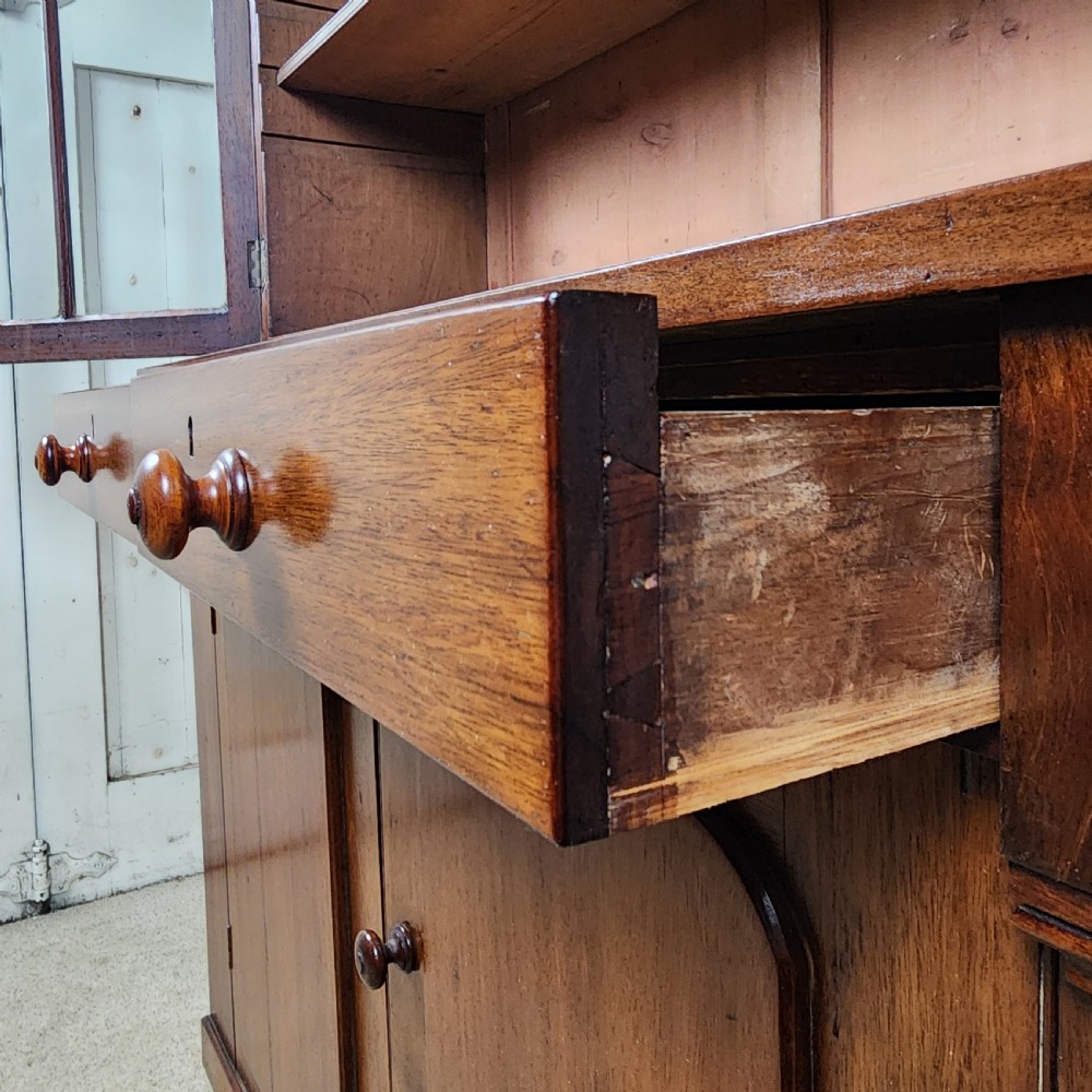 Antique Mahogany Bookcase Cupboard - Continental 19th Century View VI