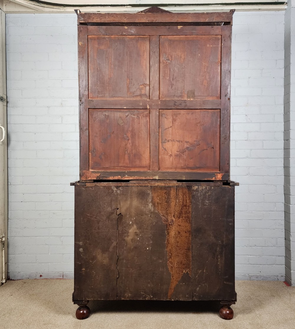 Antique Mahogany Bookcase Cupboard - Continental 19th Century View XII