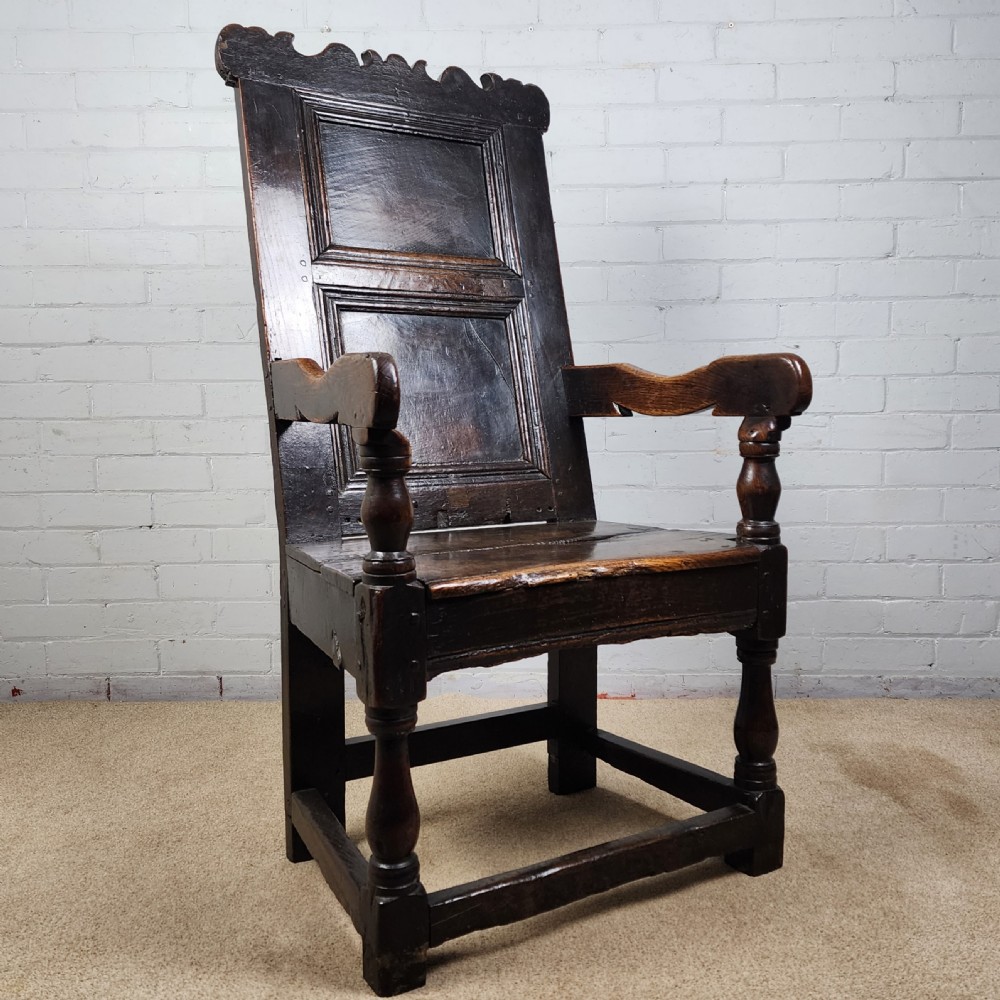 Wainscot Chair English Oak 17th Century View II