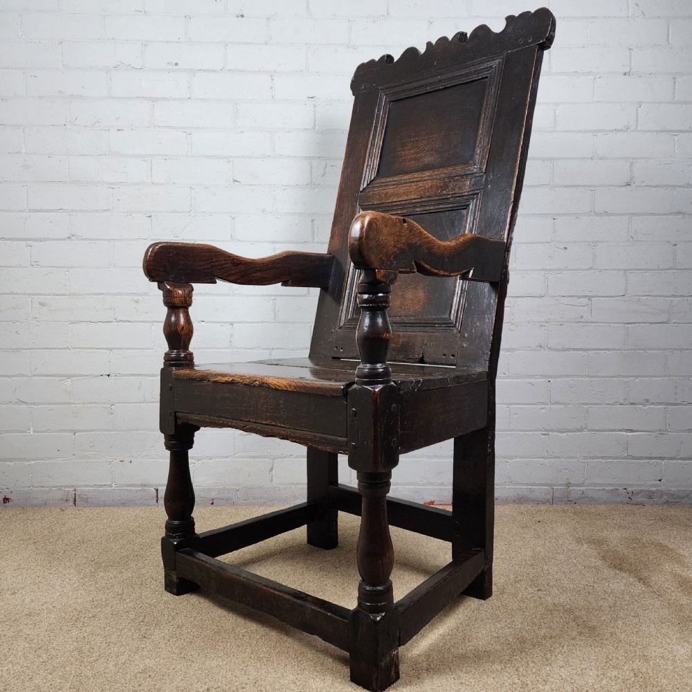 Wainscot Chair English Oak 17th Century View III