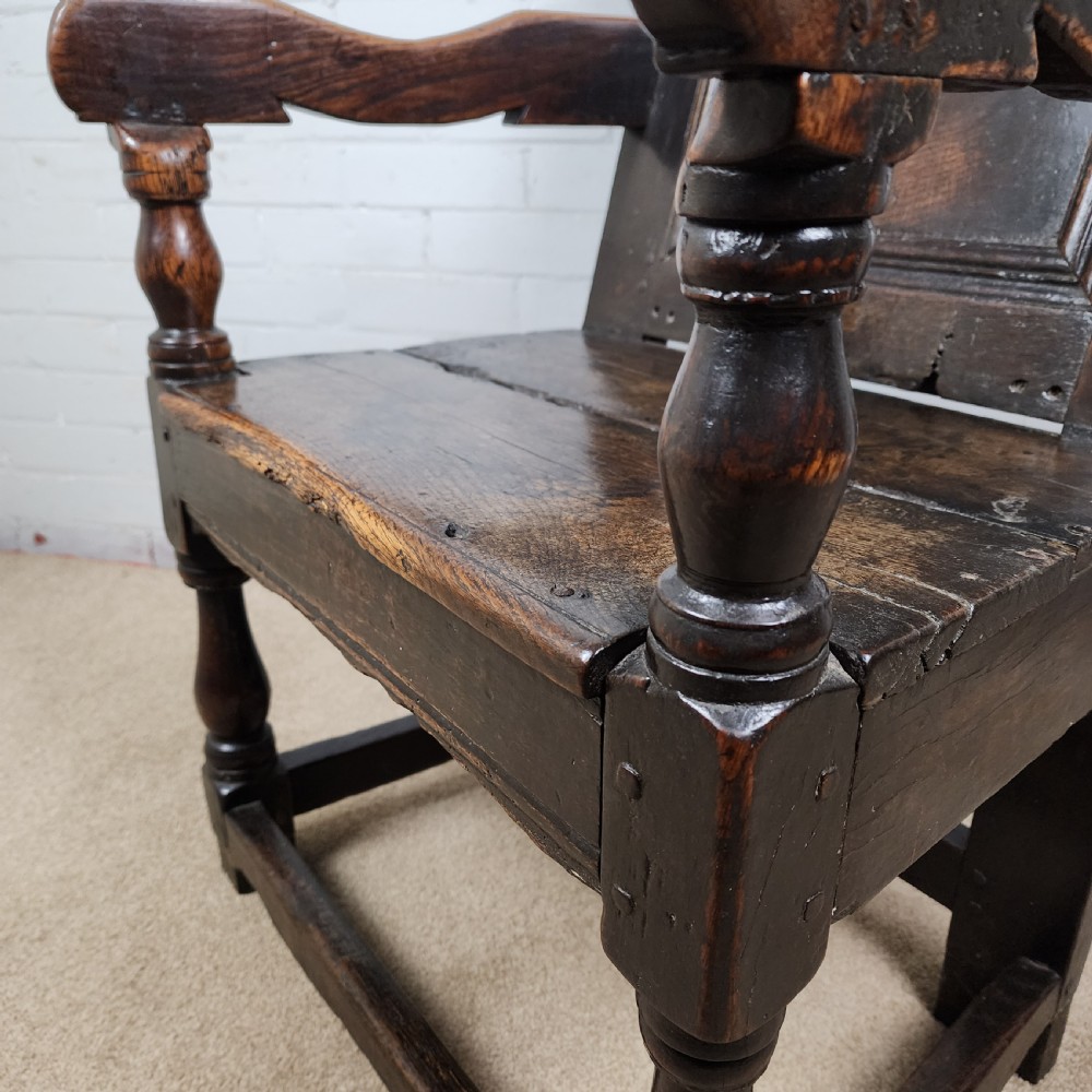 Wainscot Chair English Oak 17th Century View V