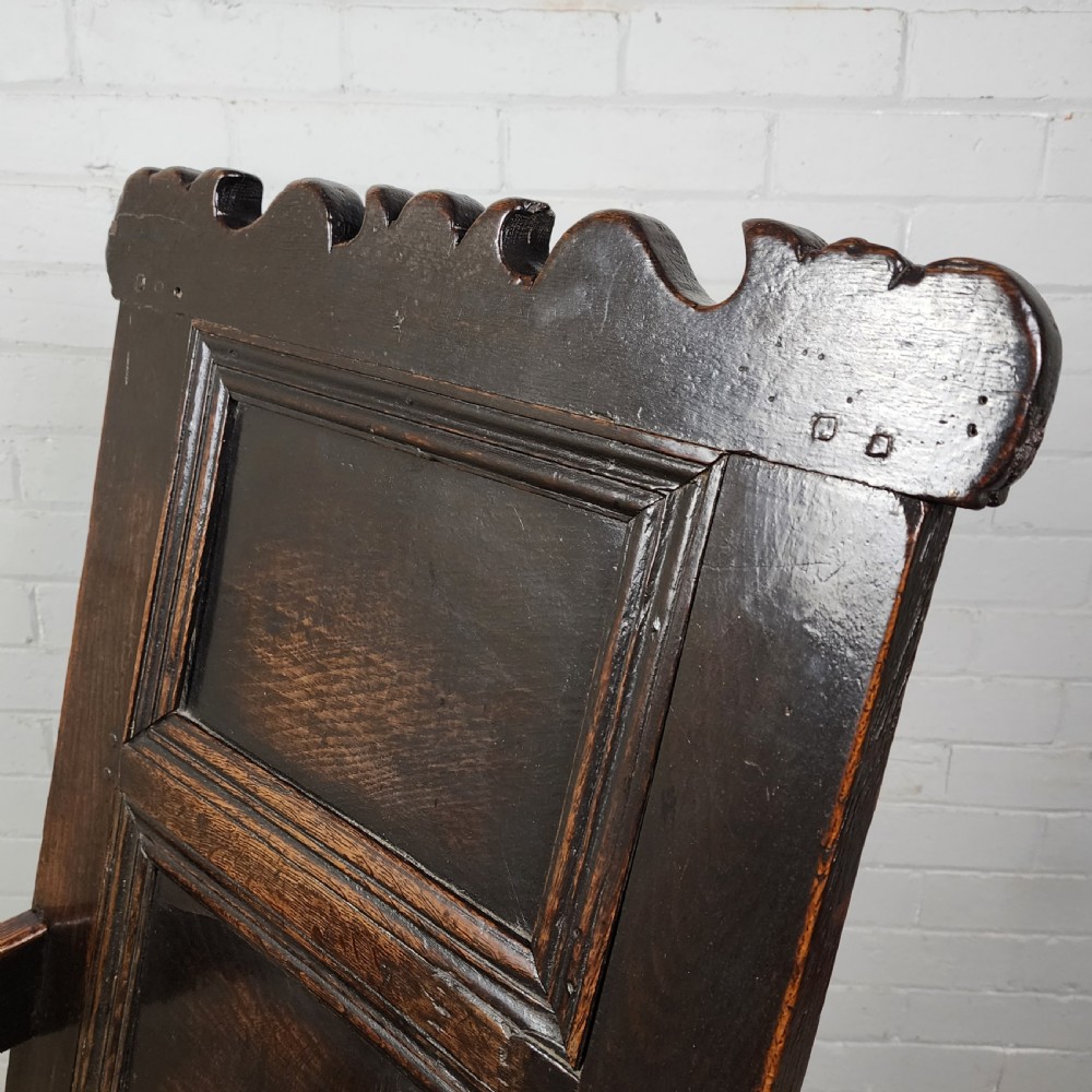 Wainscot Chair English Oak 17th Century View VII
