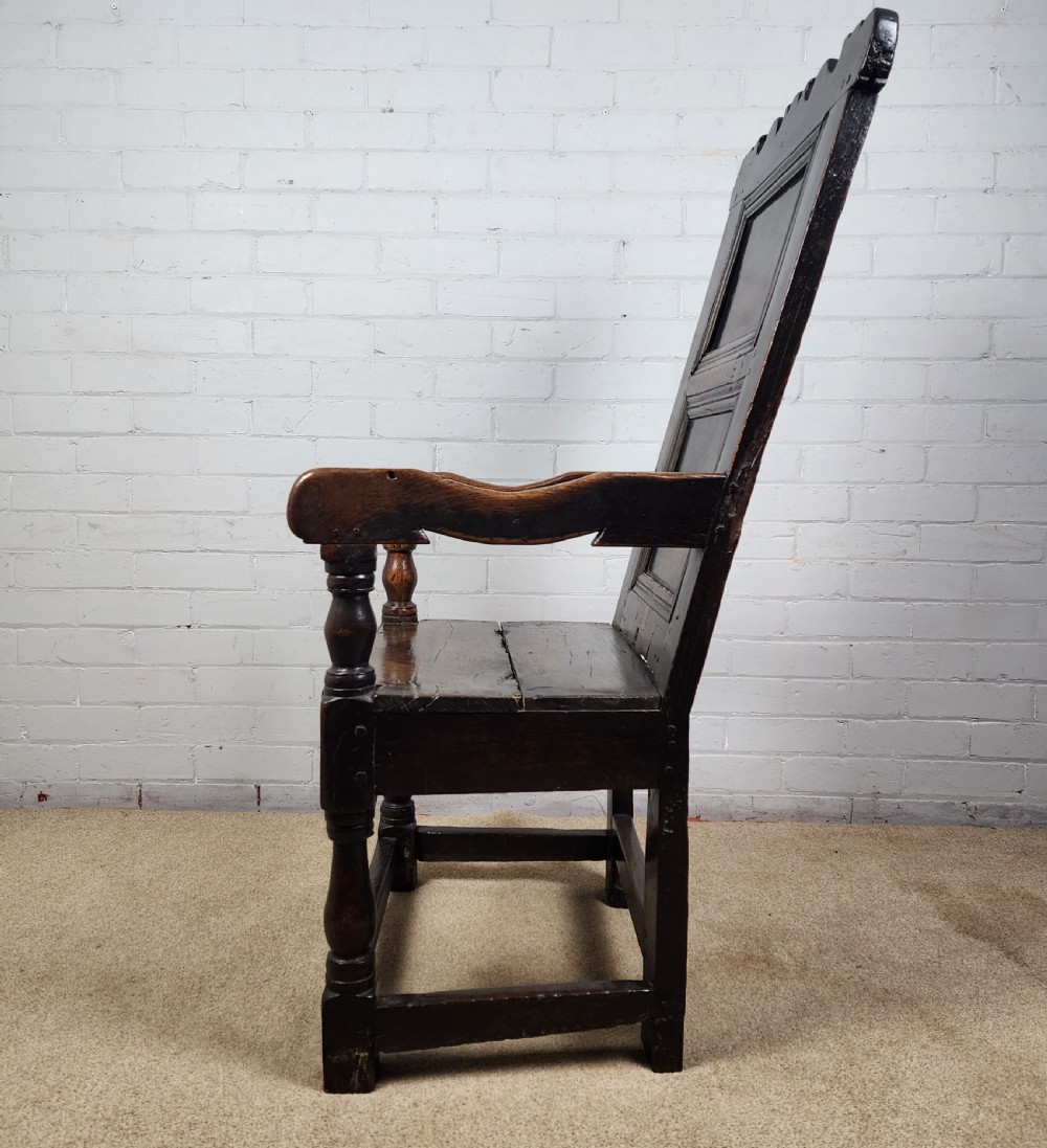 Wainscot Chair English Oak 17th Century View VIII