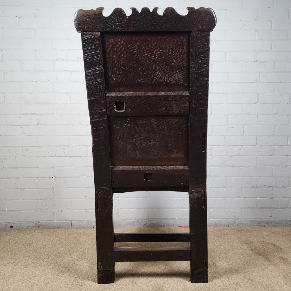 Wainscot Chair English Oak 17th Century View IX