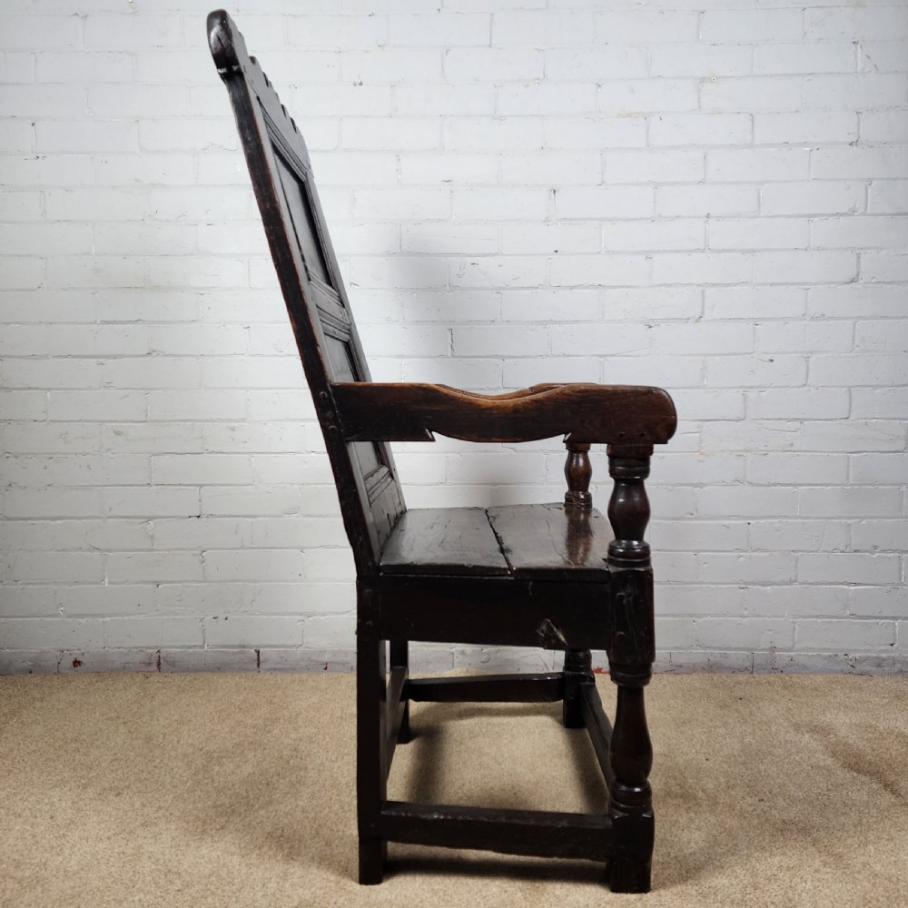 Wainscot Chair English Oak 17th Century View X