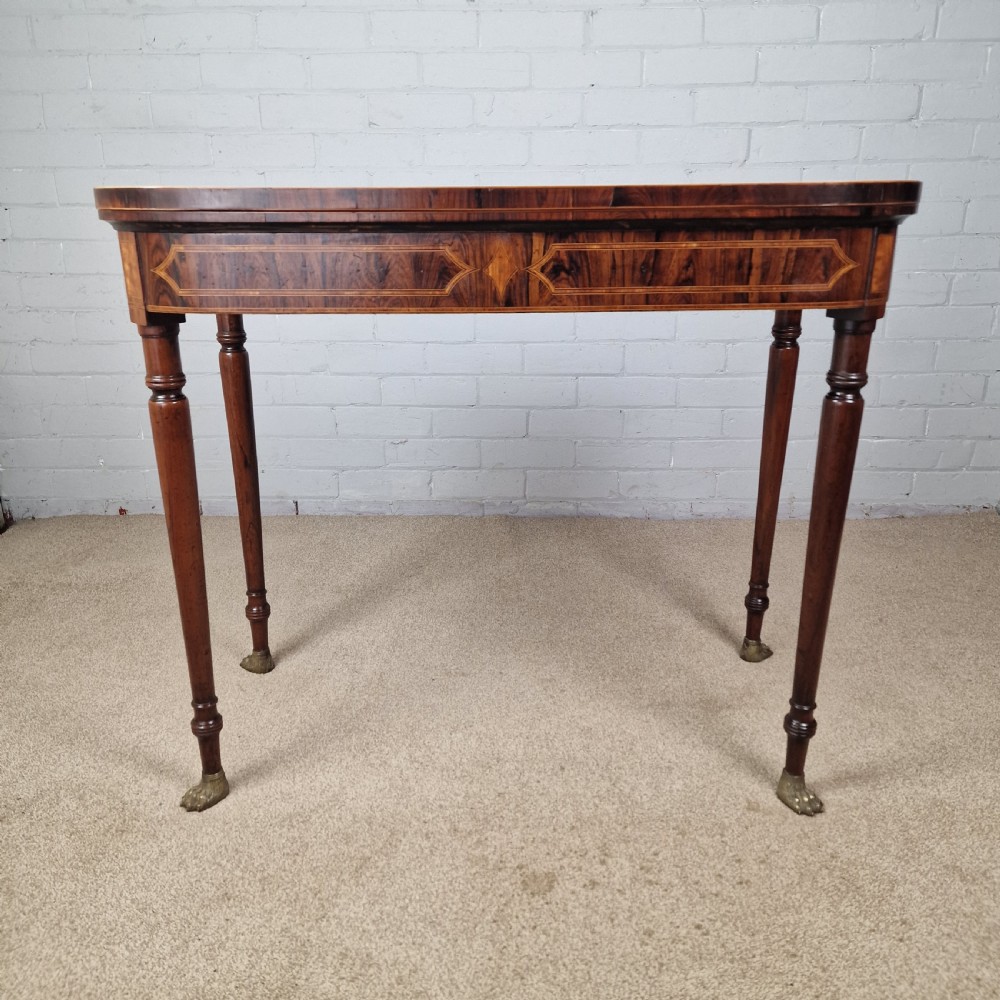 A Regency Period Rosewood Folding Card Table View II