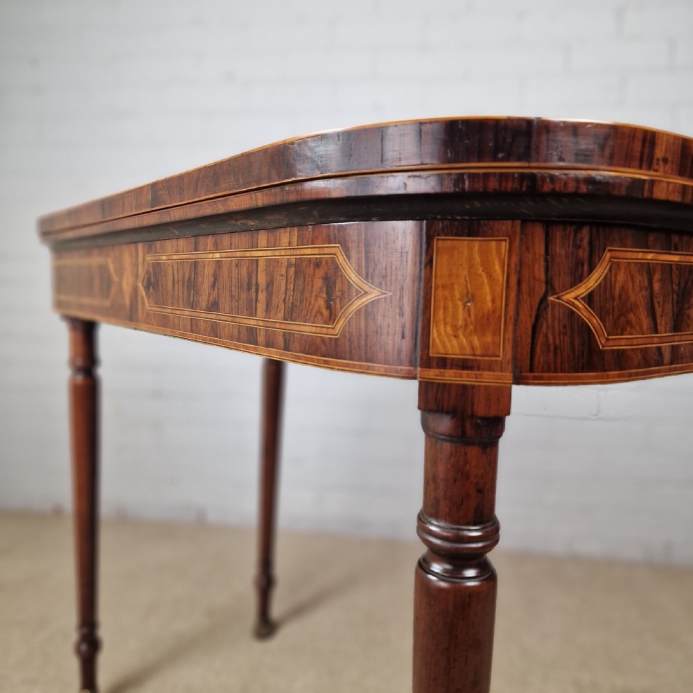 A Regency Period Rosewood Folding Card Table View V