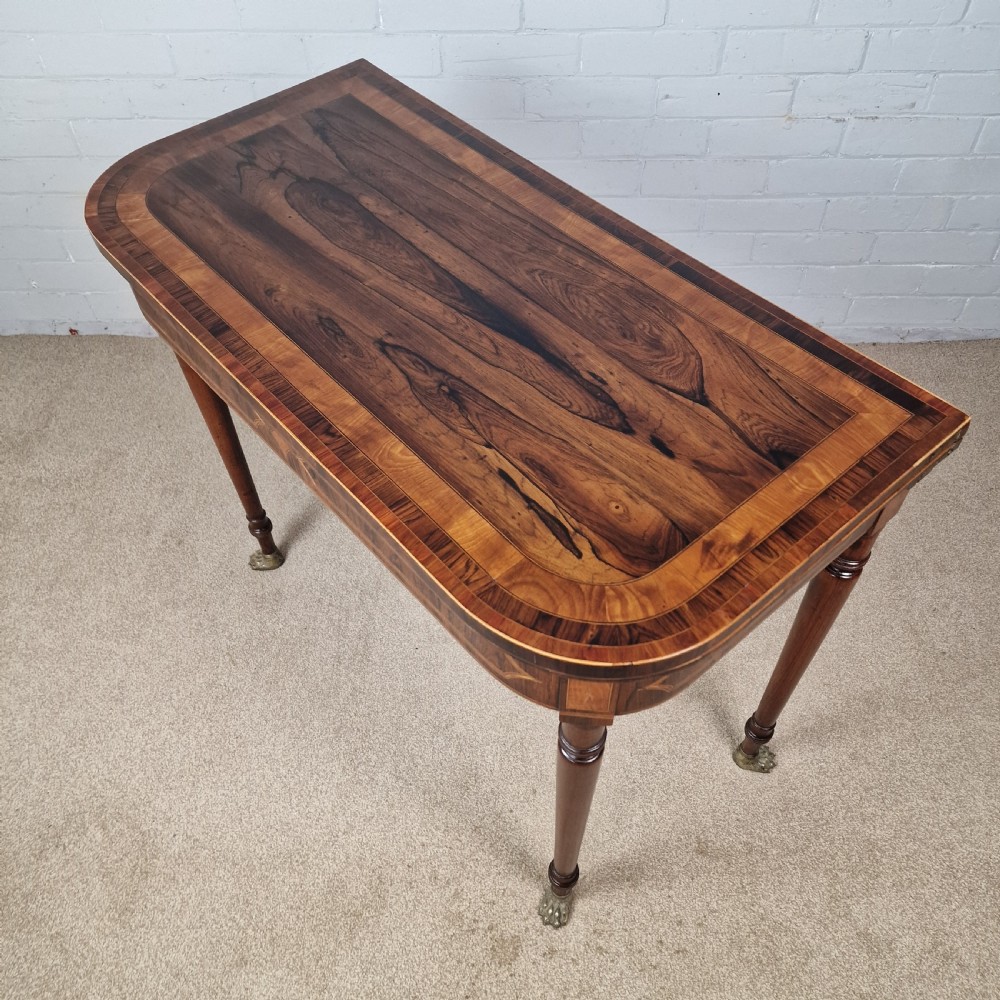 A Regency Period Rosewood Folding Card Table View VII