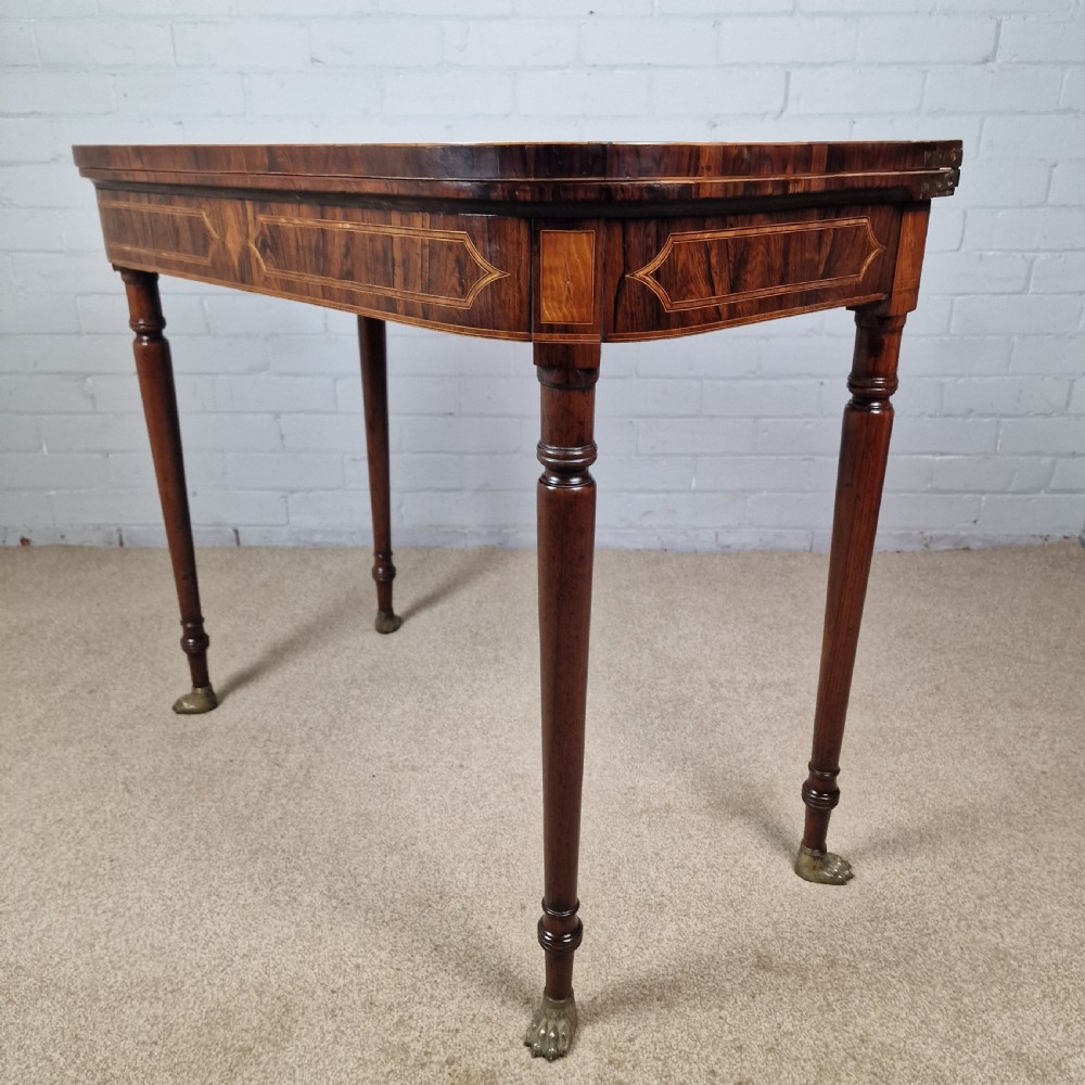 A Regency Period Rosewood Folding Card Table View VIII