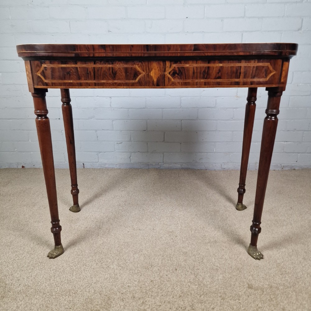 A Regency Period Rosewood Folding Card Table