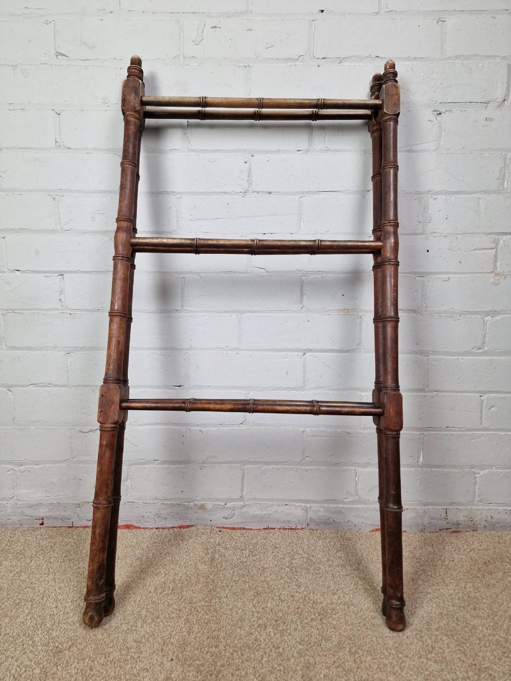 Victorian Beech Faux Bamboo Towel Rail View III