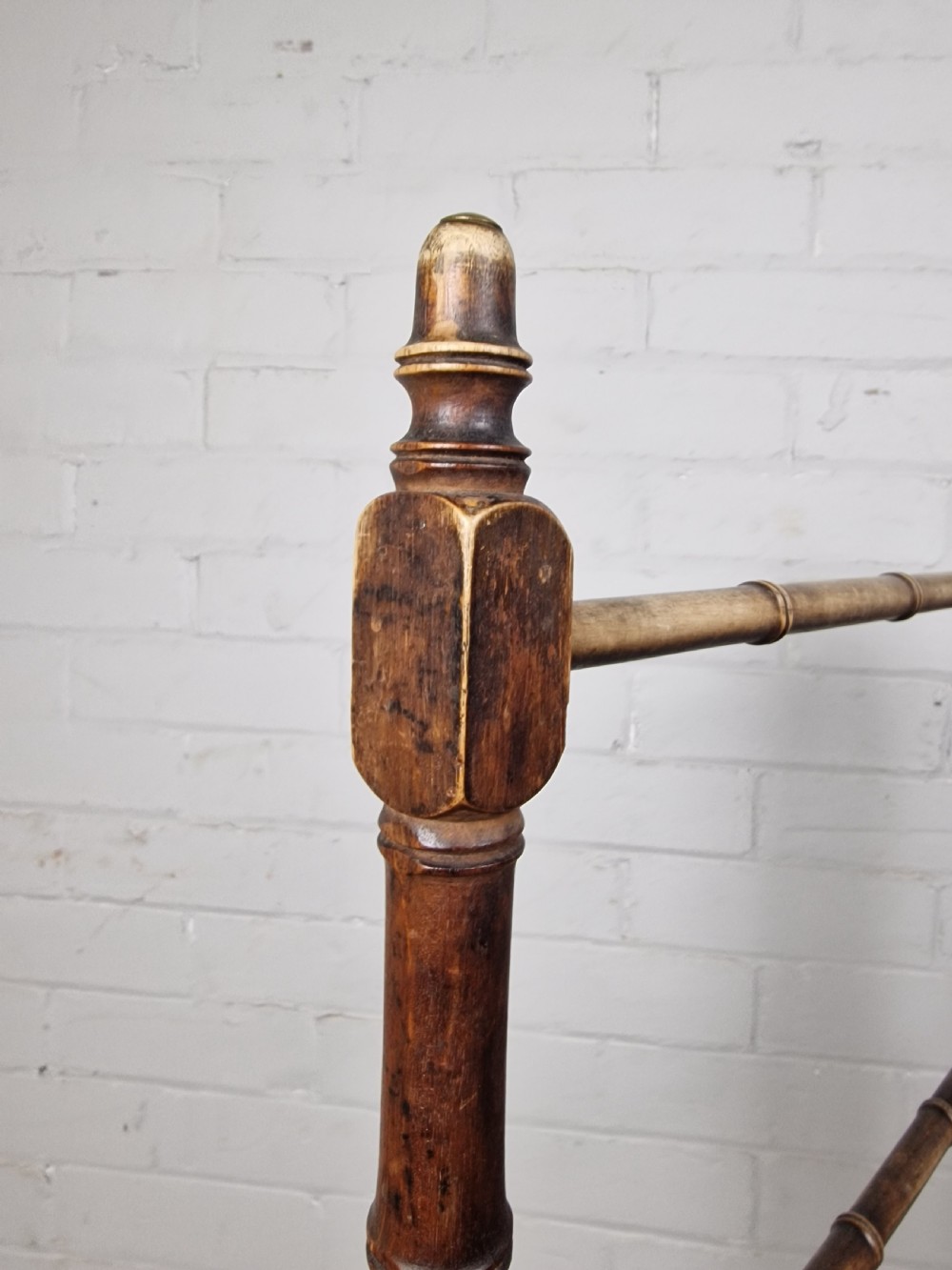 Victorian Beech Faux Bamboo Towel Rail View V