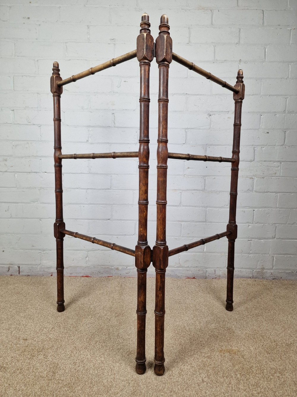 Victorian Beech Faux Bamboo Towel Rail View VII