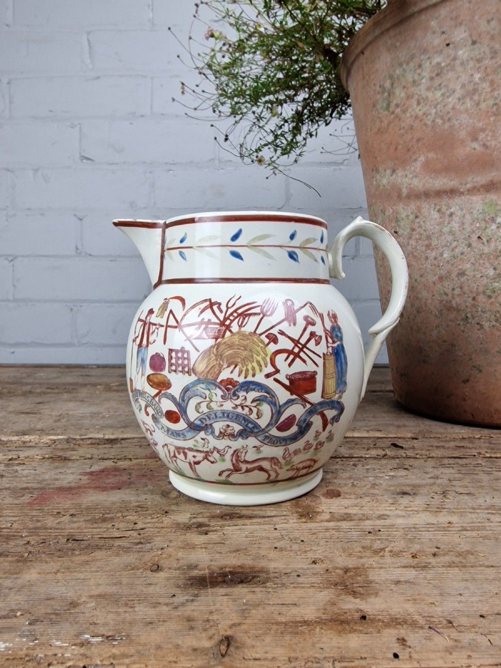 Early 19thC Pearlware Farmer's Jug View II