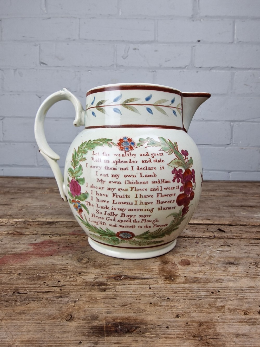 Early 19thC Pearlware Farmer's Jug View III