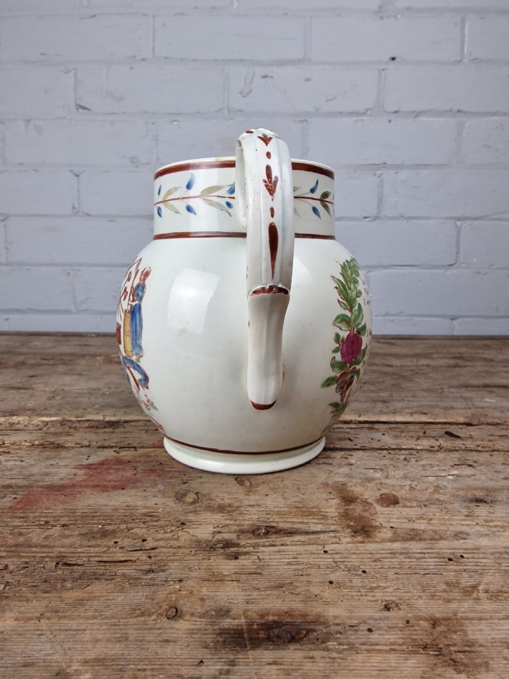 Early 19thC Pearlware Farmer's Jug View V