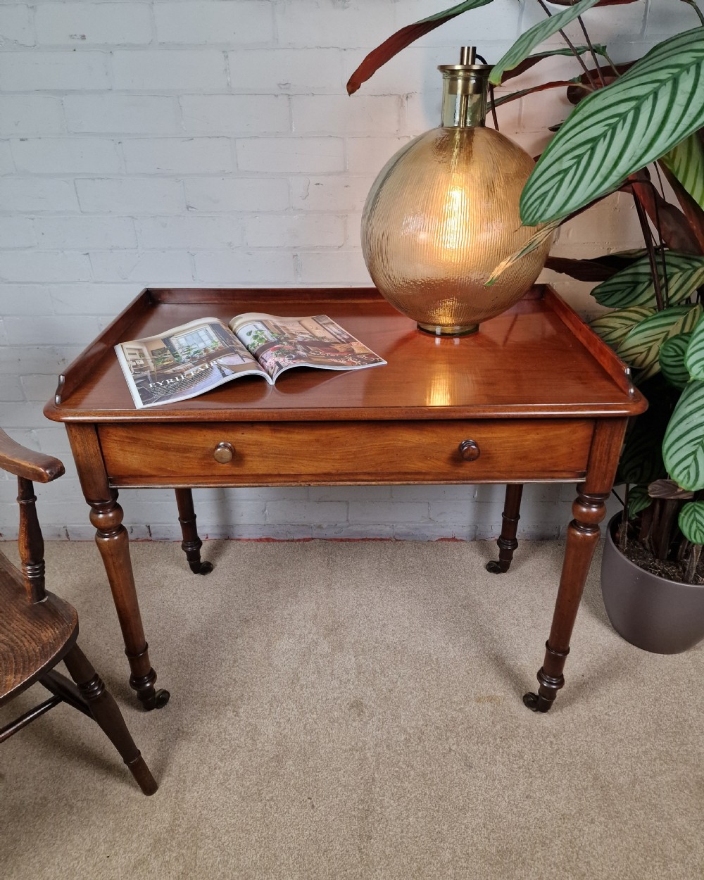 Howard and Sons Mahogany Writing Table - Mid Victorian View XV