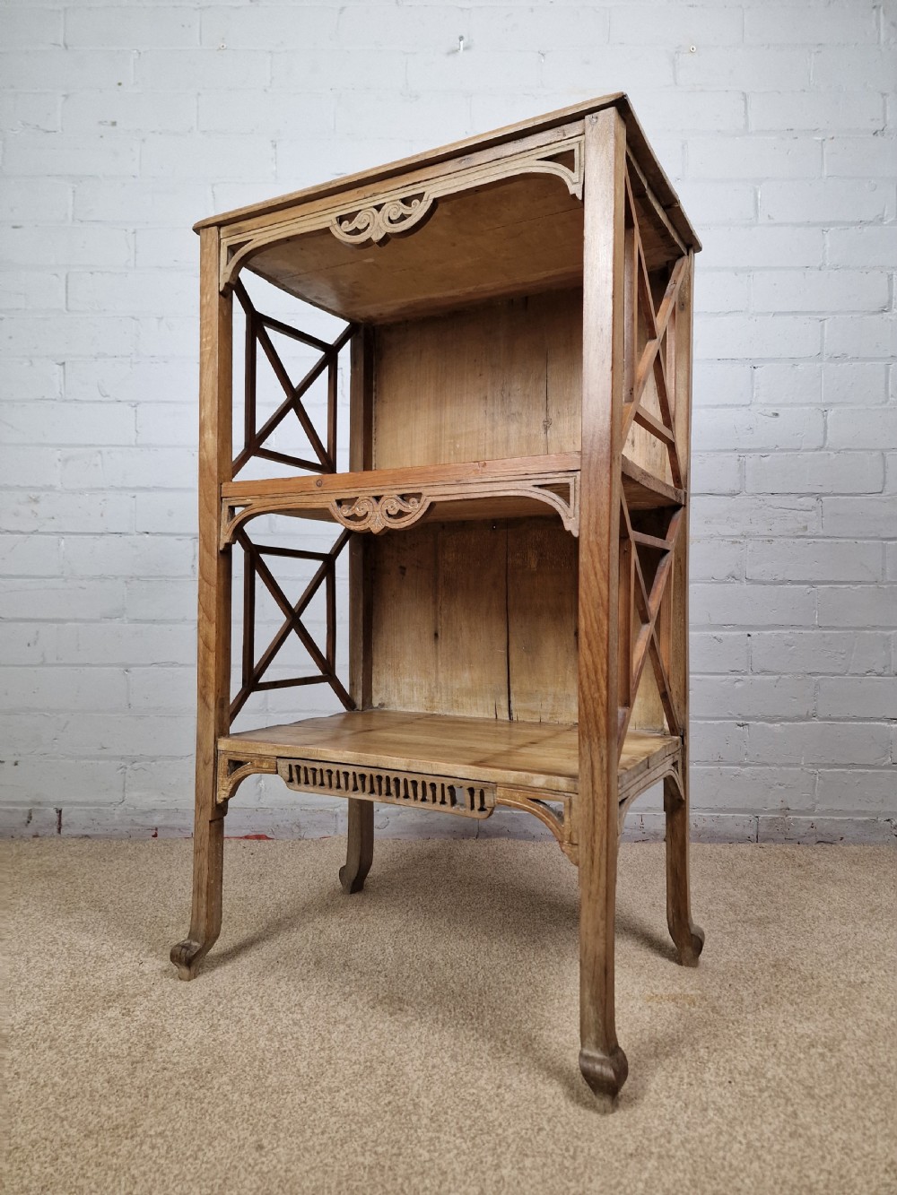 A Vintage Pine Three Tier Whatnot