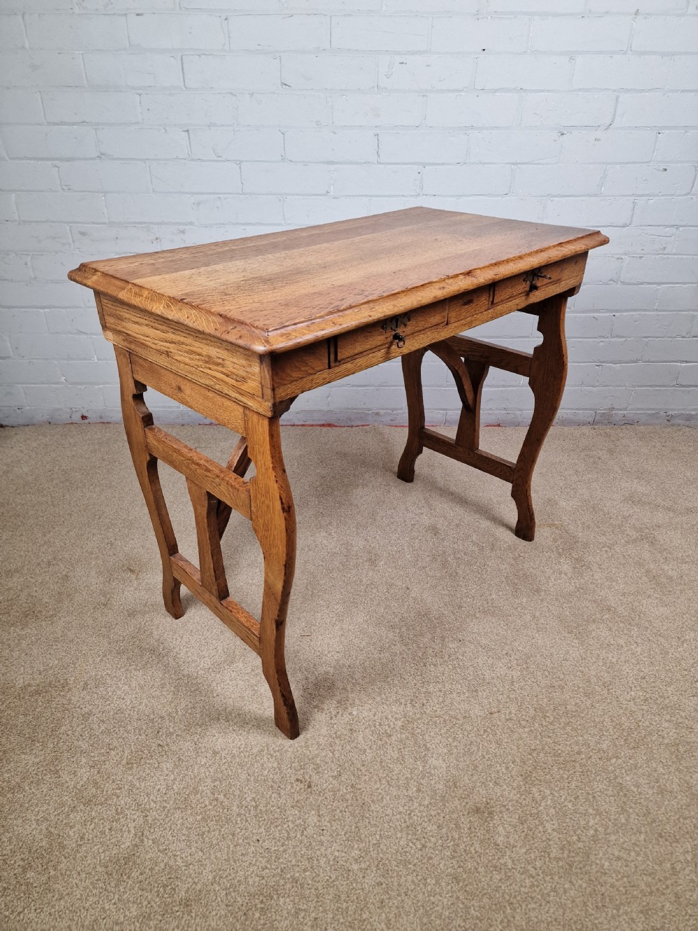 Oak Campaign Table - Early 20th Century View II