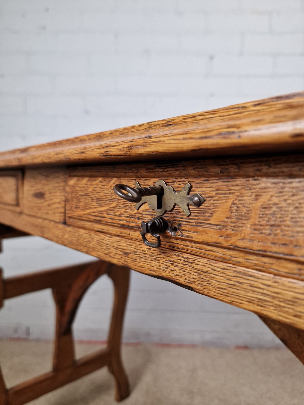 Oak Campaign Table - Early 20th Century View V