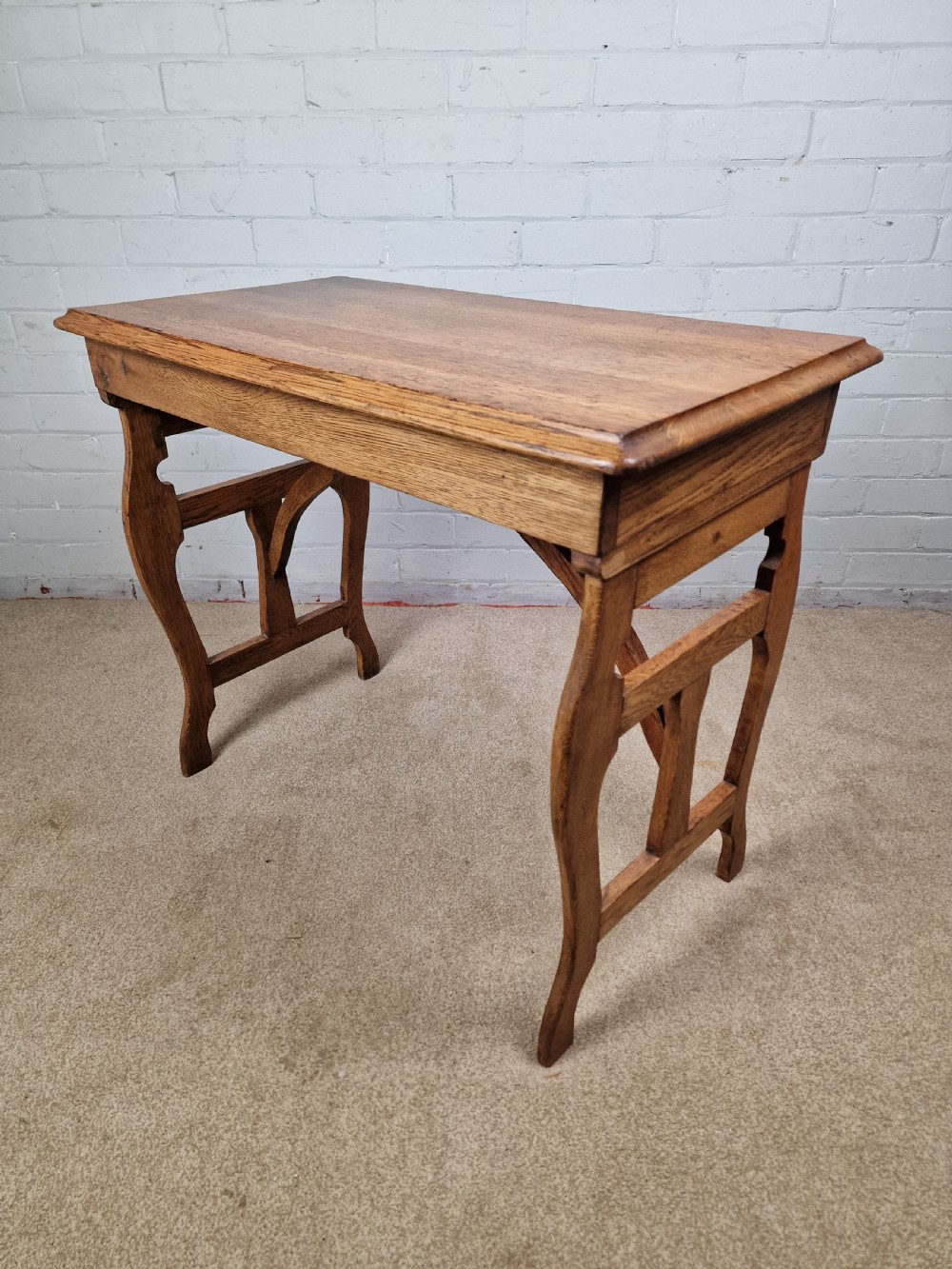 Oak Campaign Table - Early 20th Century View IX