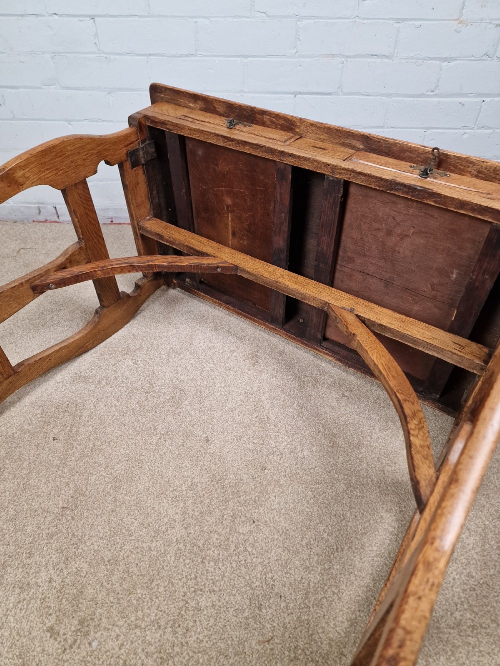 Oak Campaign Table - Early 20th Century View X