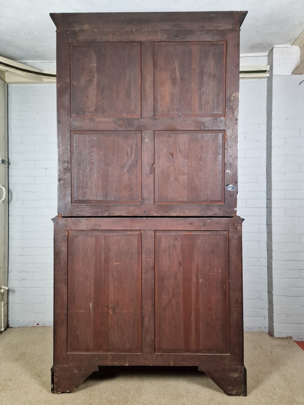 A Late George III Mahogany, Purple Heart and Boxwood-Strung Secretaire Bookcase View XIII