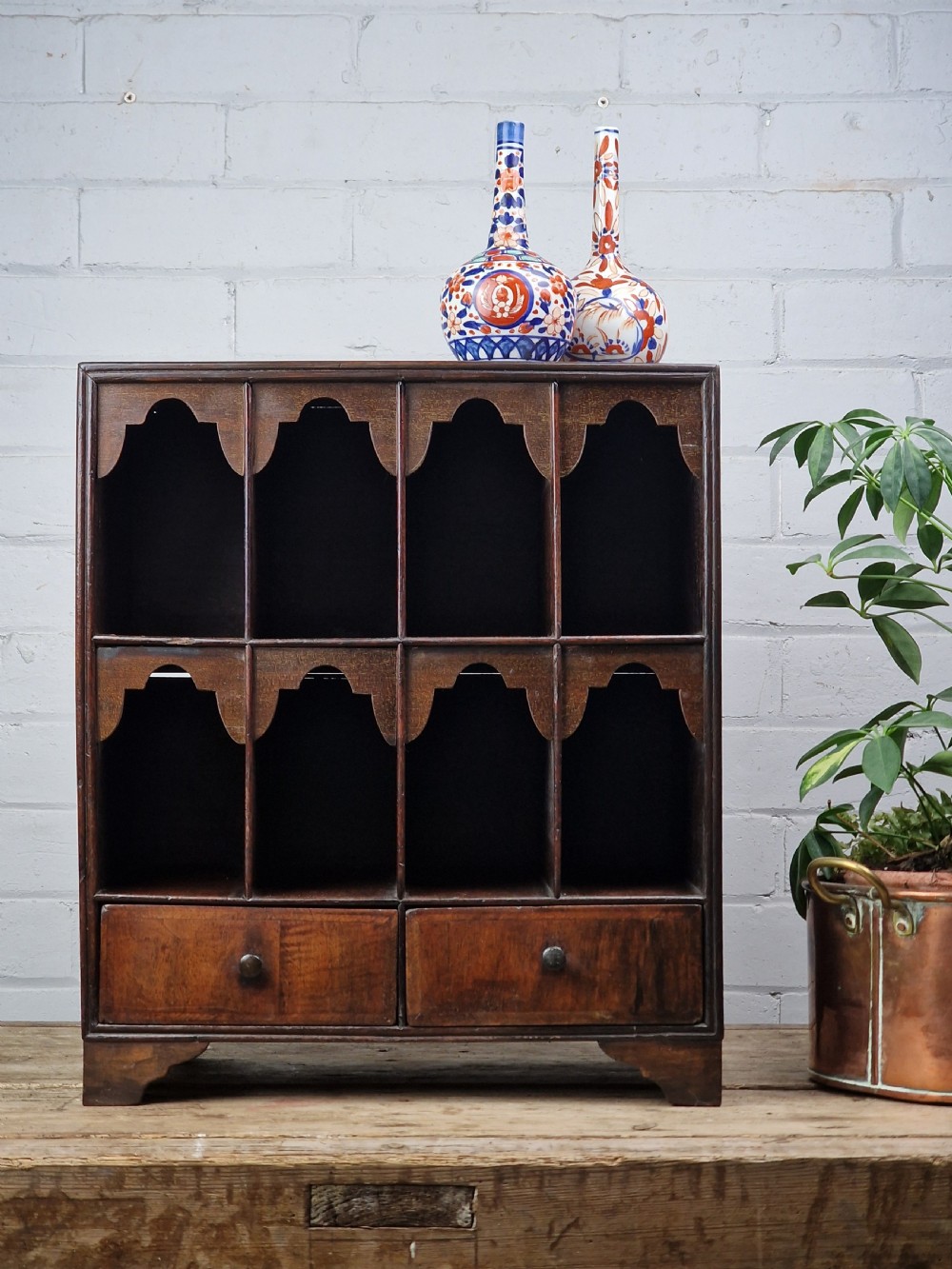 A Small George II Walnut Cabinet - Mid 18th Century