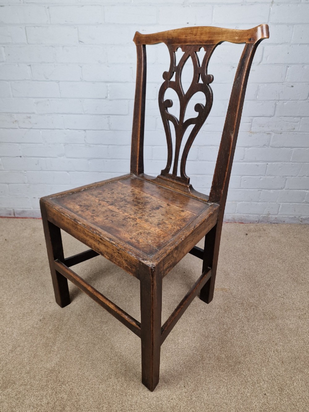 Antique Georgian Oak Country Chair