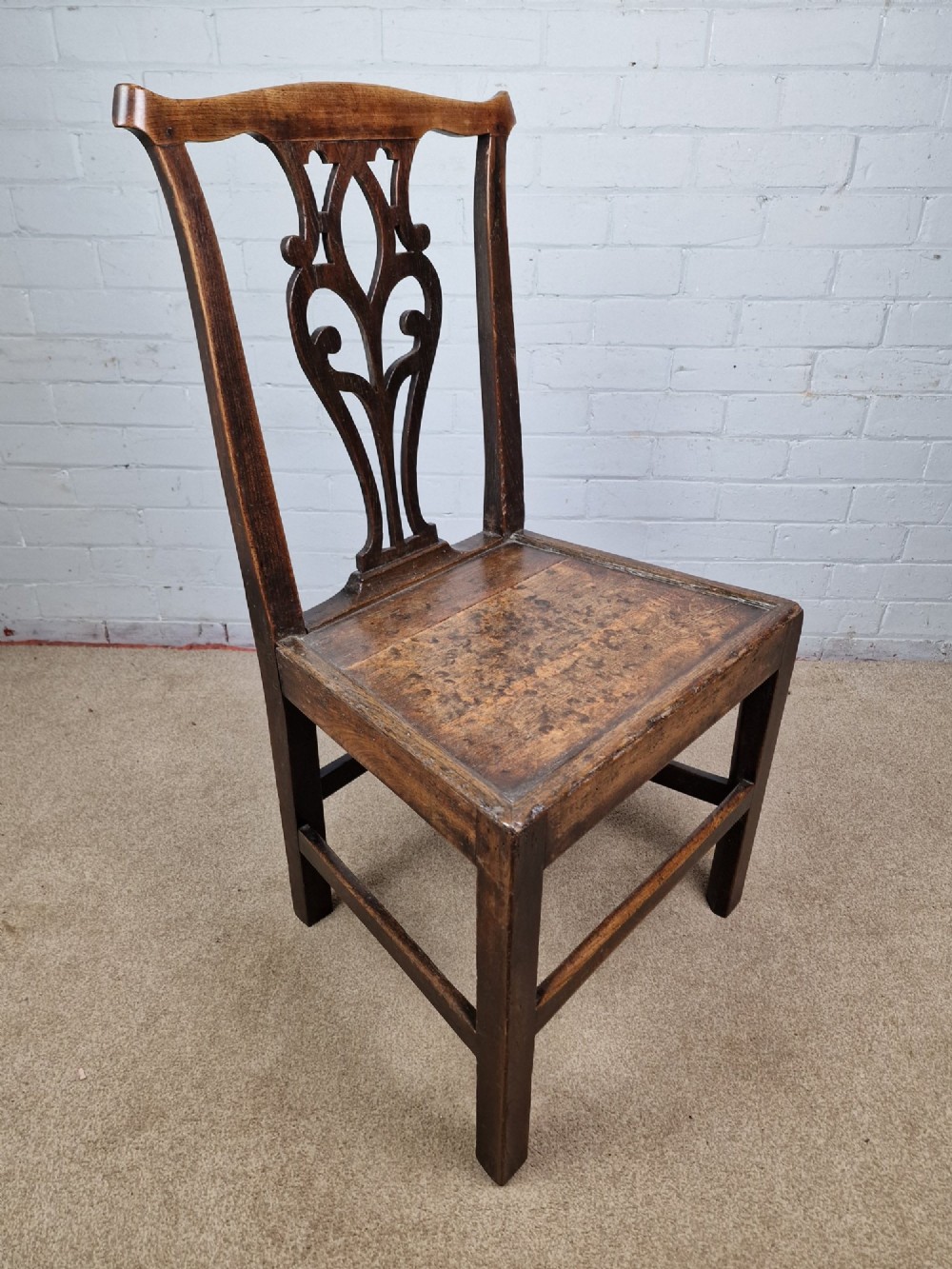 Antique Georgian Oak Country Chair View IV