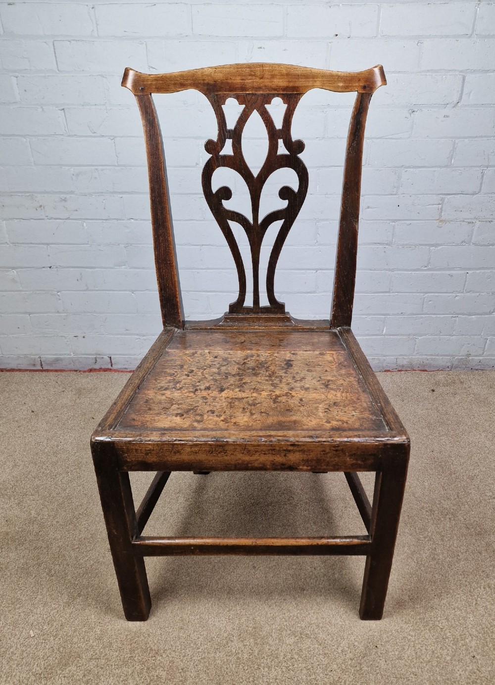 Antique Georgian Oak Country Chair View V