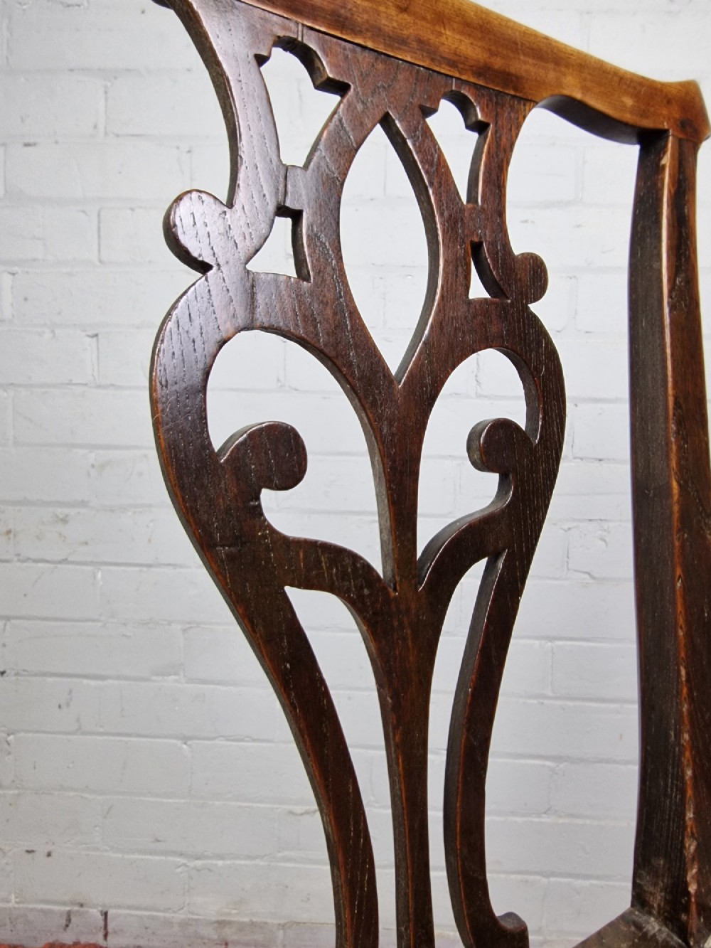 Antique Georgian Oak Country Chair View VII