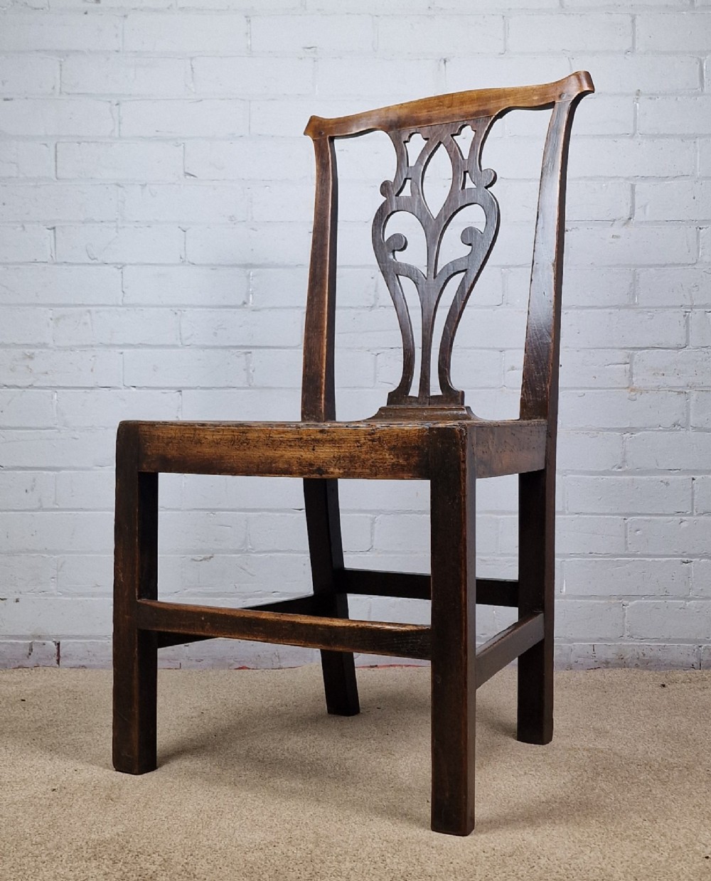 Antique Georgian Oak Country Chair View IX