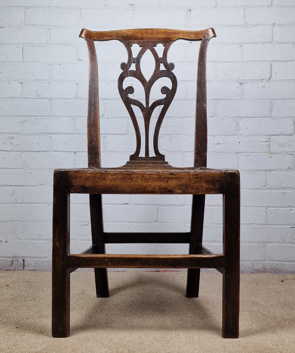 Antique Georgian Oak Country Chair View X