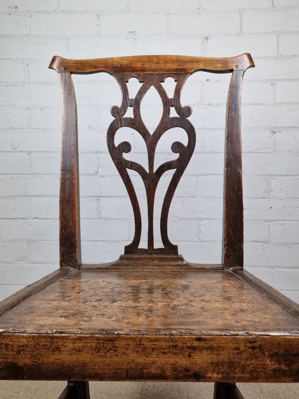 Antique Georgian Oak Country Chair View XI