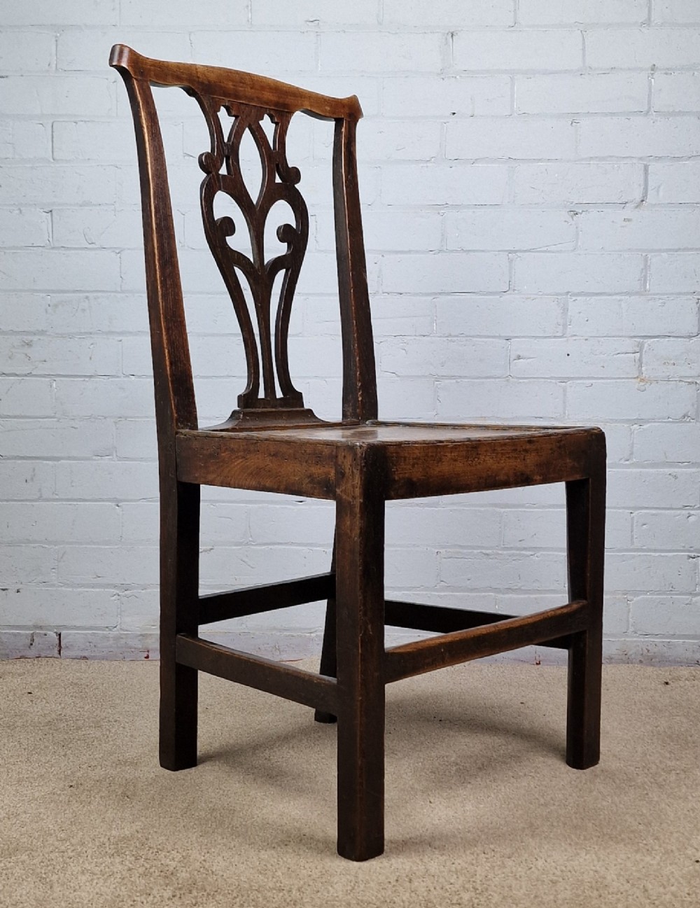 Antique Georgian Oak Country Chair View XII