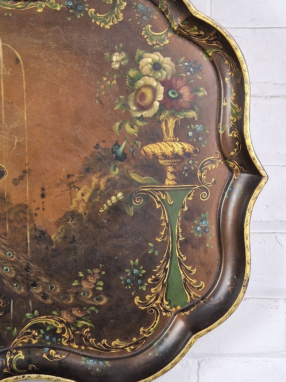 Antique Papier Mache Set of 3 Trays - B Walton & Co. Early 19th Century View VI