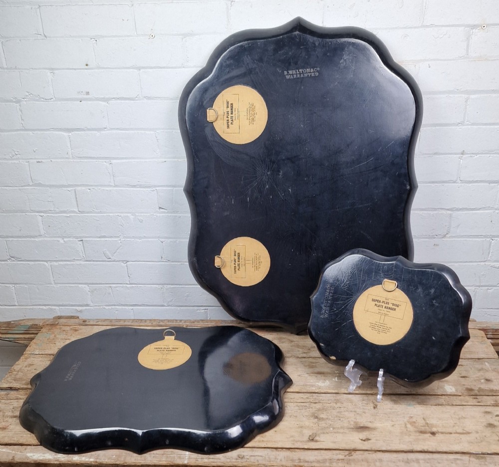 Antique Papier Mache Set of 3 Trays - B Walton & Co. Early 19th Century View VII